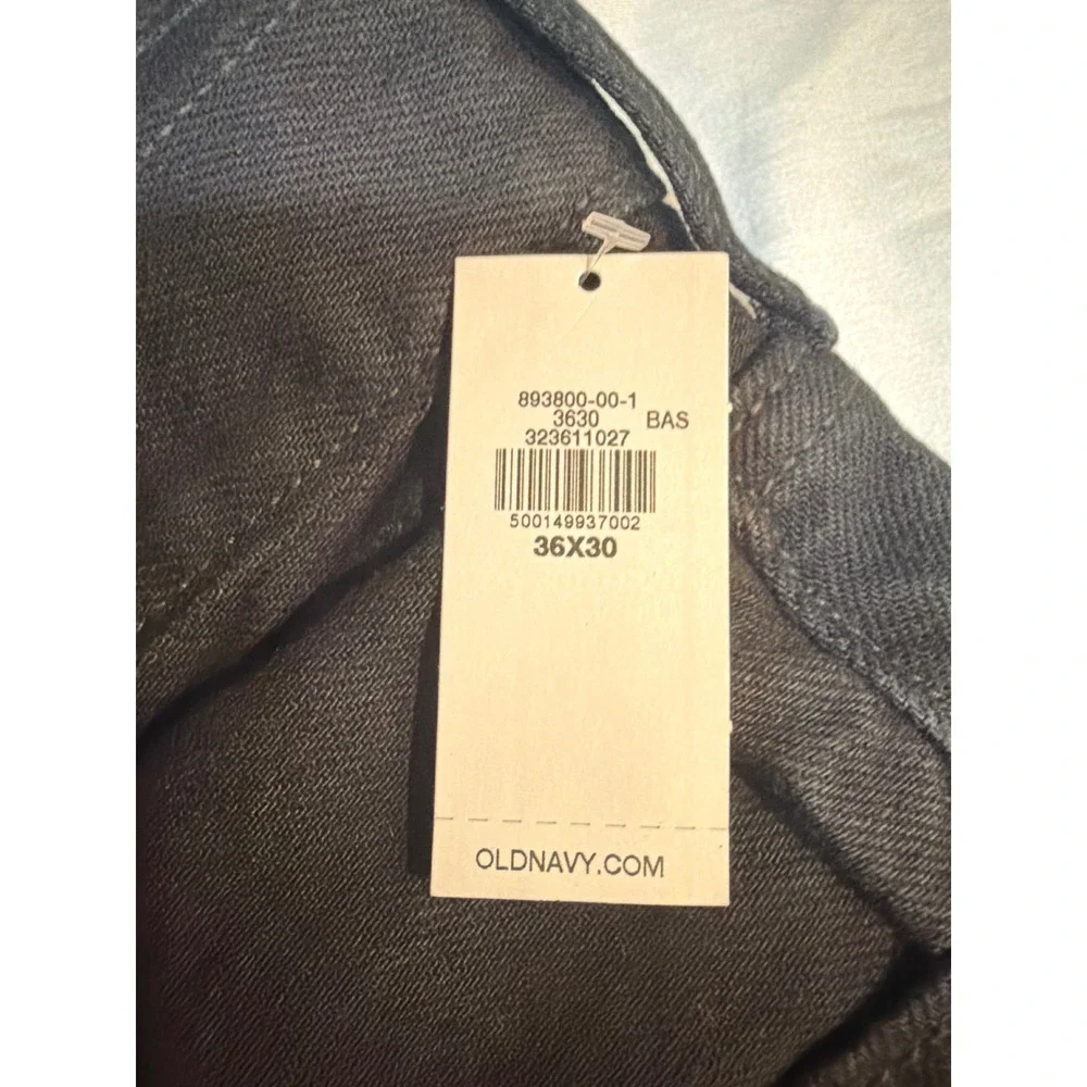 Old Navy Mens Structured Loose Non-Stretch Jeans Black 36x30 893800-00-2-3630